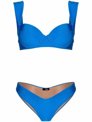 Noire Swimwear bikini à effet de brillance - Bleu