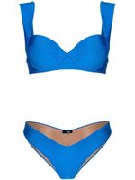 Noire Swimwear bikini à effet de brillance - Bleu