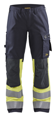 Blåkläder Multinorm dameswerkbroek Inherent met stretch 71871512 | Marine/High-Vis Geel | Maat 42 - 7330509805602