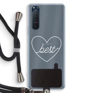 Best heart pastel: Sony Xperia 5 II Transparant Hoesje met koord