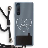 Best heart pastel: Sony Xperia 5 II Transparant Hoesje met koord