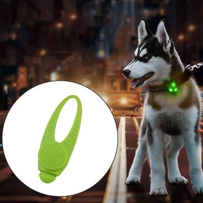 LED nachtlampje huisdier veiligheid kraag siliconen hanger (groen)