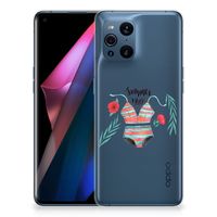 OPPO Find X3 | X3 Pro Telefoonhoesje met Naam Boho Summer