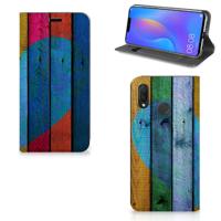 Huawei P Smart Plus Book | Wallet Case | Wood Heart - Cadeau voor je Vriend