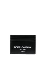 Dolce & Gabbana porte-cartes en cuir à logo imprimé - Noir