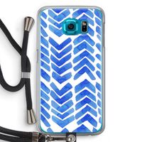 Blauwe pijlen: Samsung Galaxy S6 Transparant Hoesje met koord