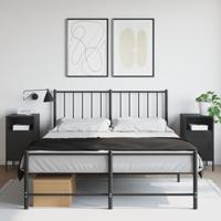 Nachtkastjes 2 st 36x39x68 cm staal zwart - thumbnail