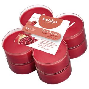 Bolsius maxilicht true scents pomegranate 8 stuks