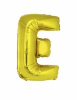 Folieballon Goud Letter 'E' groot