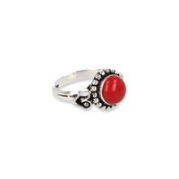 Verzilverde Ring Koraal - Look &apos;Love&apos; (Maat 17,25)