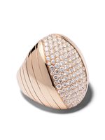 Mattia Cielo bague Iguana en or rose 18ct et diamant - thumbnail