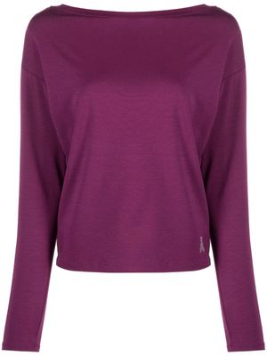 Patrizia Pepe sweat en jersey à ornements strassés - Violet