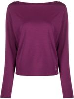 Patrizia Pepe sweat en jersey à ornements strassés - Violet - thumbnail