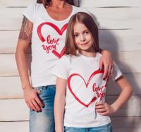 Moeders en dochters t-shirts Aangepaste naam harten Moeders en dochters t-shirts Aangepaste naam harten