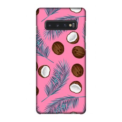 Kokosnoot roze: Samsung Galaxy S10 4G Volledig Geprint Hoesje