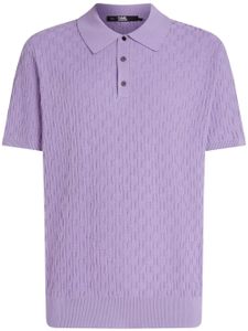 Karl Lagerfeld polo à logo en jacquard - Violet