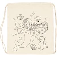 Creativ Company Rugzak, zeemeermin, afm 37x41 cm, 110 gr, licht naturel, 1 stuk