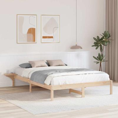 Bedframe Naturel 150 x 200 cm Massief grenenhout