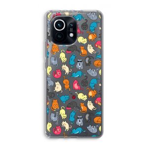 Kleurrijke katten: Xiaomi Mi 11 Transparant Hoesje
