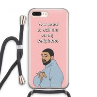 Hotline bling: iPhone 8 Plus Transparant Hoesje met koord