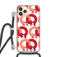 Dogs: iPhone 11 Pro Transparant Hoesje met koord