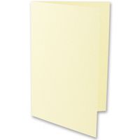 5x stuks blanco kaarten ivoor A6 formaat 21 x 14.8 cm - thumbnail