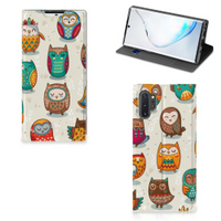 Samsung Galaxy Note 10 Plus Hoesje maken Vrolijke Uilen - thumbnail