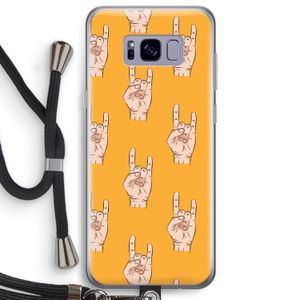 Rock: Samsung Galaxy S8 Plus Transparant Hoesje met koord