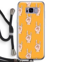 Rock: Samsung Galaxy S8 Plus Transparant Hoesje met koord