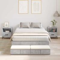 Opbergbedframe Beton Grijs 236.5 x 120 x 31.5 cm Bewerkt hout