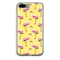 Flamingo's geel: iPhone 8 Plus Transparant Hoesje