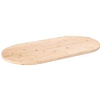 Tafelblad ovaal 100x50x2,5 cm massief grenenhout