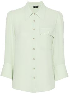 LIU JO georgette long-sleeved shirt - Vert