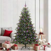 VidaXL Kunstkerstboom groen 210 cm pvc en metaal en plastic