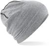 Beechfield CB366 Hemsedal Cotton Beanie - Heather Grey/Black - One Size