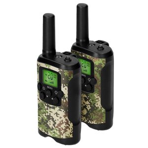 Walkie talkie set voor kinderen 2 stuks,tot 7 kilometer bereik Alecto FR115CAMO Camouflage