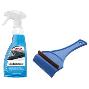 Ruitenontdooier spray - voor auto - 500 ml - antivries sprays - winter/vorst - incl. ijskrabber