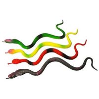 Plastic speelgoed slangen 4x stuks 23 cm - Speelfiguren - thumbnail