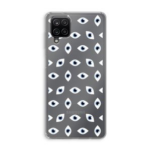 Eyes pattern: Samsung Galaxy A12 Transparant Hoesje