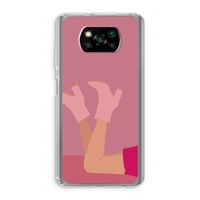 Pink boots: Xiaomi Poco X3 Pro Transparant Hoesje