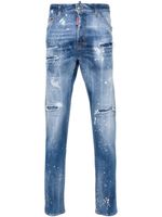 DSQUARED2 jean skinny Cool Guy à effet usé - Bleu