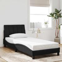 Bedframe zonder matras "Hanko" fluweel zwart 90x190 cm