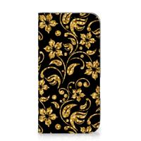 iPhone 16 Smart Cover Gouden Bloemen