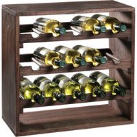 1x Houten wijnflesrek/wijnrekken staand voor 15 flessen 25 x 50 x 50 cm - Wijnrekken - thumbnail