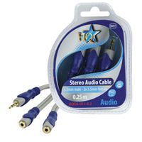 HQ SA-011-0.2 audio kabel 0,25 m 3.5mm 2 x 3.5mm Blauw, Grijs - thumbnail