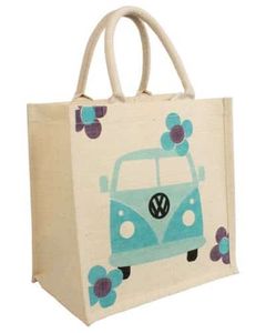 Juten Tas met Volkswagen Camper