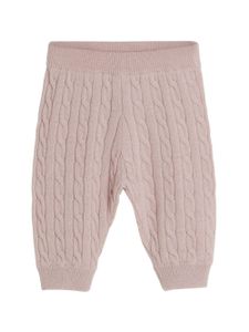 Brunello Cucinelli Kids pantalon Bernie en maille torsadée - Rose