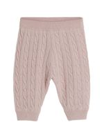 Brunello Cucinelli Kids pantalon Bernie en maille torsadée - Rose