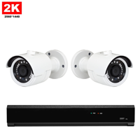 2x Professionele 2K IP Camera Bewakingsset - 2K POE NVR Recorder - 8 Kanaals - Nachtzicht & 1TB Opslag (kopie)