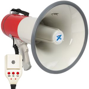 Retourdeal - Vonyx Megafoon met Record en Sirene functie 50W MEG050